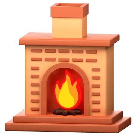 Cheminée  3D Icon