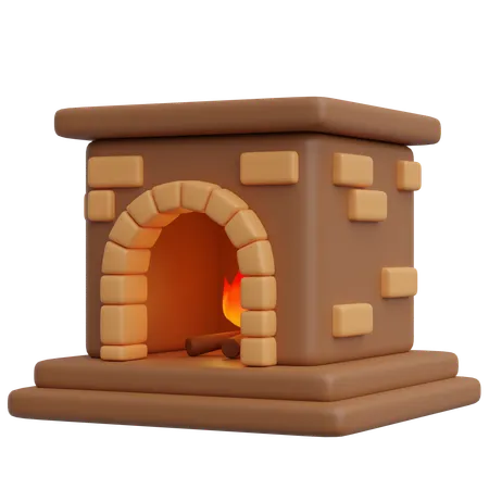 Cheminée  3D Icon