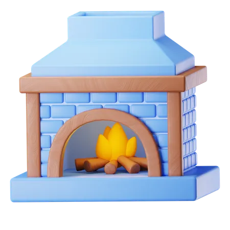 Cheminée  3D Icon