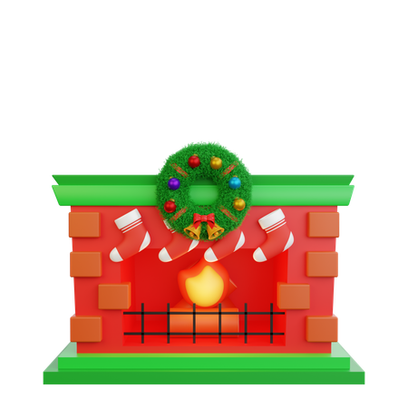 Cheminée  3D Icon