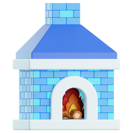 Cheminée  3D Icon