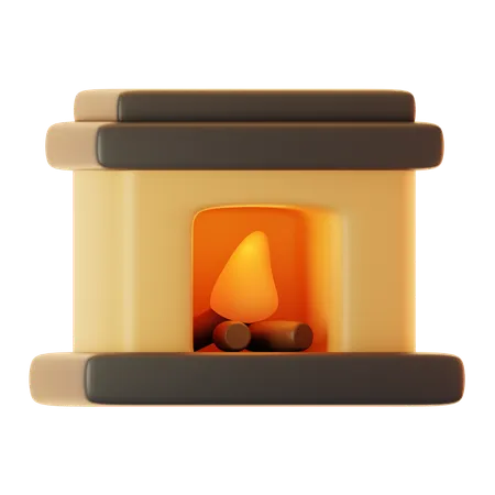 Cheminée  3D Icon