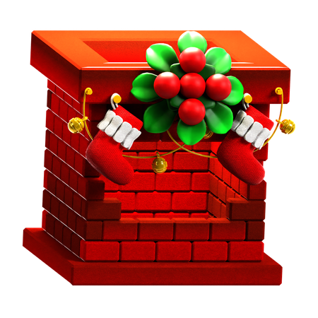 Cheminée  3D Icon