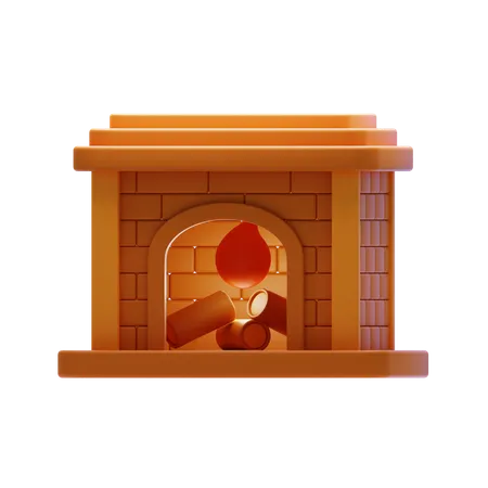 Cheminée  3D Icon