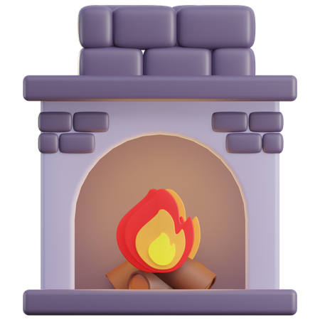 Cheminée  3D Icon