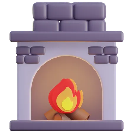 Cheminée  3D Icon