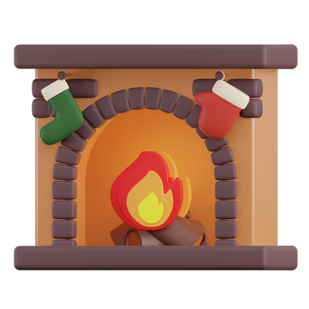 Cheminée  3D Icon