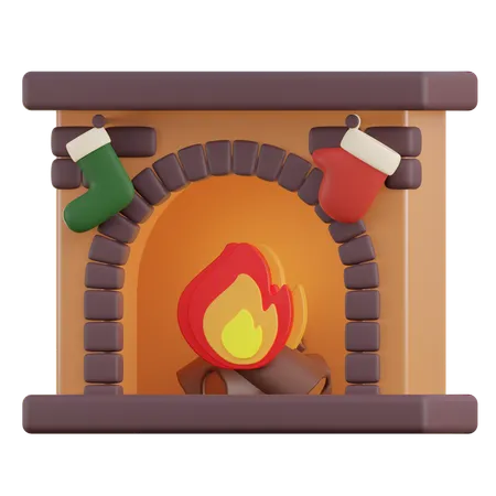 Cheminée  3D Icon