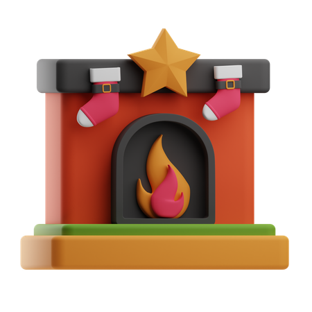 Cheminée  3D Icon