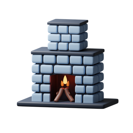 Cheminée  3D Icon