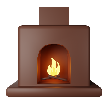 Cheminée  3D Icon