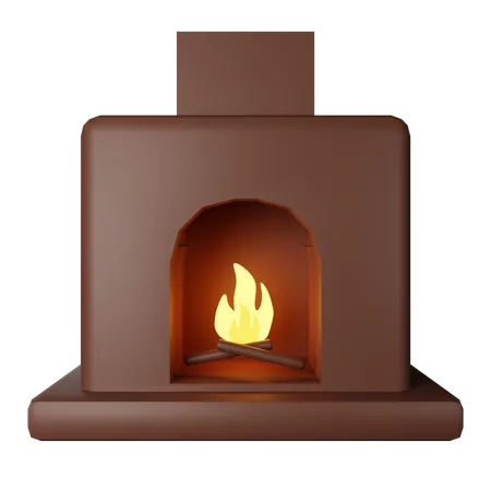 Cheminée  3D Icon