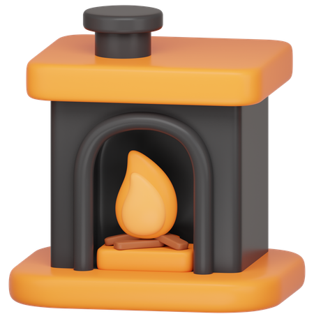 Cheminée  3D Icon