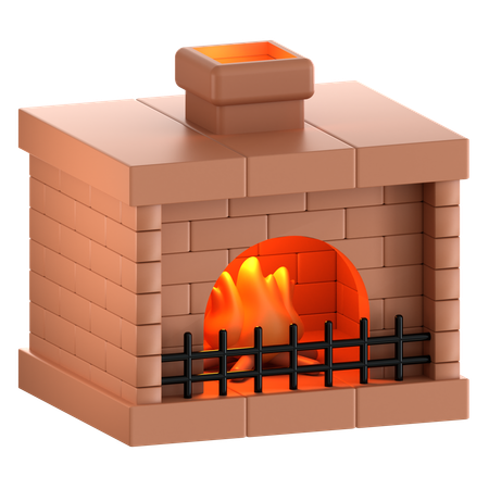 Cheminée  3D Icon