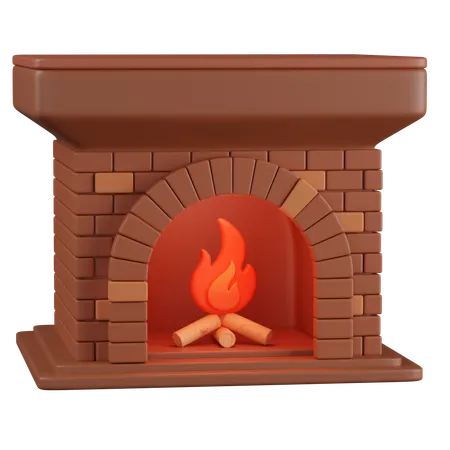 Cheminée  3D Icon