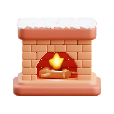 Cheminée  3D Icon