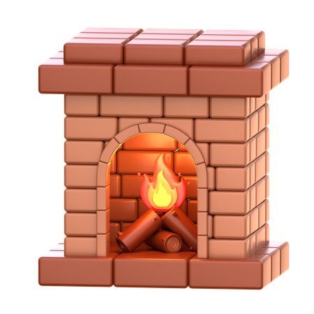 Cheminée  3D Icon