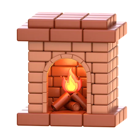 Cheminée  3D Icon