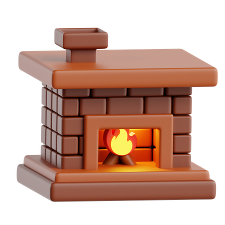 Cheminée  3D Icon