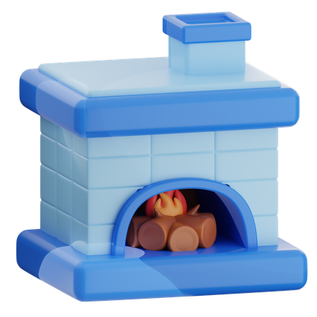 Cheminée  3D Icon