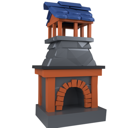 Cheminée  3D Icon