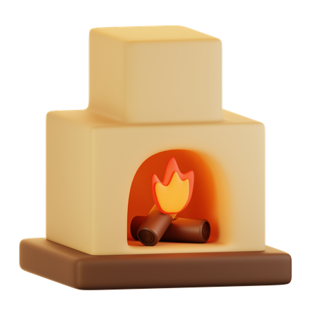 Cheminée  3D Icon