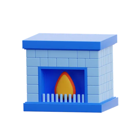 Cheminée  3D Icon