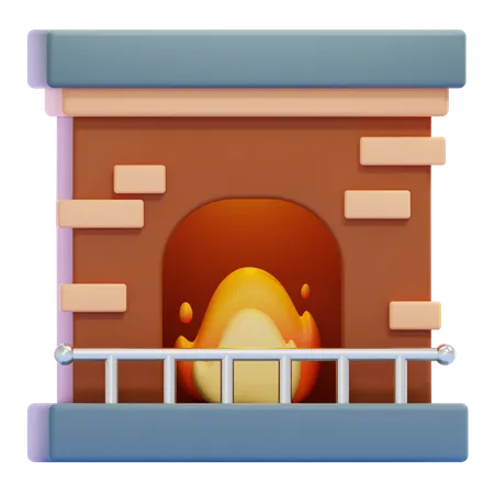 Cheminée  3D Icon