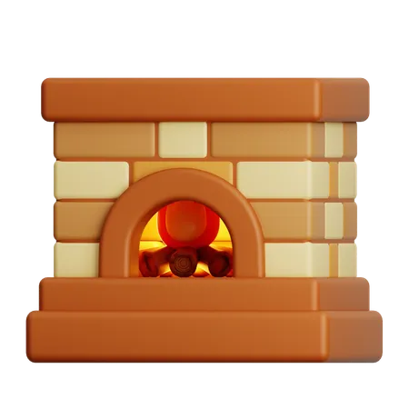 Cheminée  3D Icon