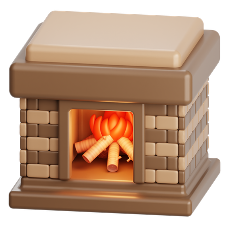 Cheminée  3D Icon