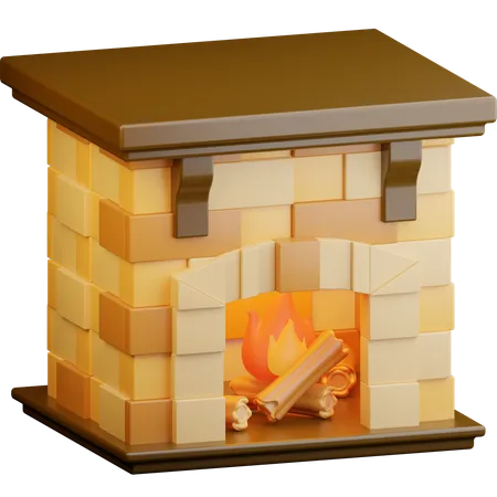 Cheminée  3D Icon