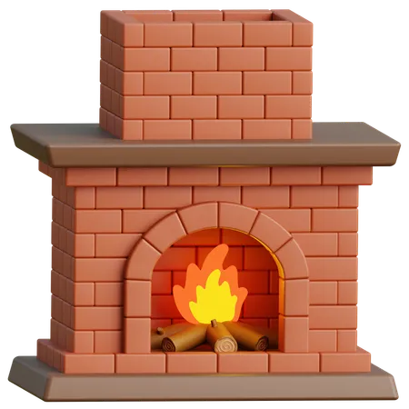 Cheminée  3D Icon