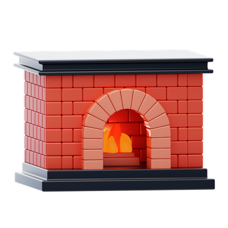 Cheminée  3D Icon