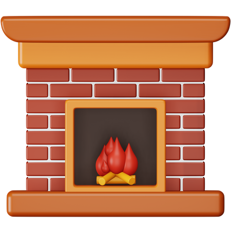 Cheminée  3D Icon