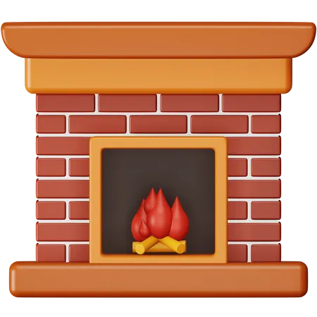 Cheminée  3D Icon