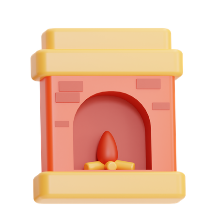 Cheminée  3D Icon