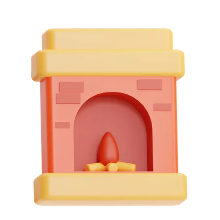 Cheminée  3D Icon