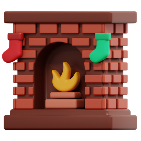 Cheminée  3D Icon