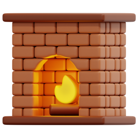 Cheminée  3D Icon