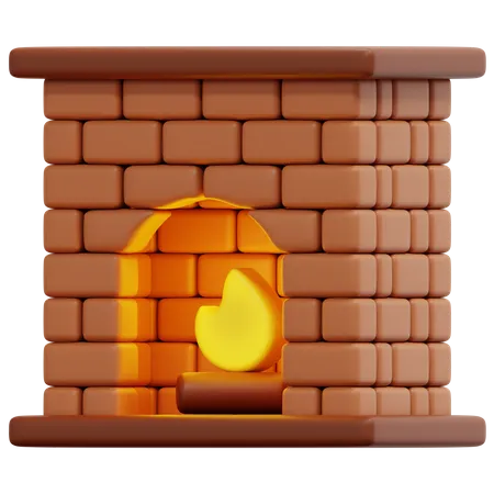 Cheminée  3D Icon