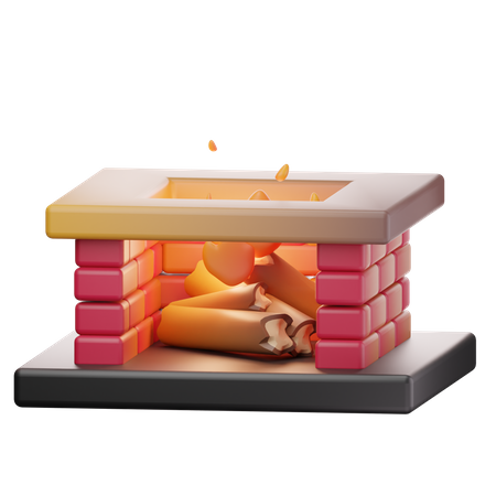 Cheminée  3D Icon