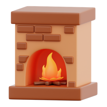 Cheminée  3D Icon