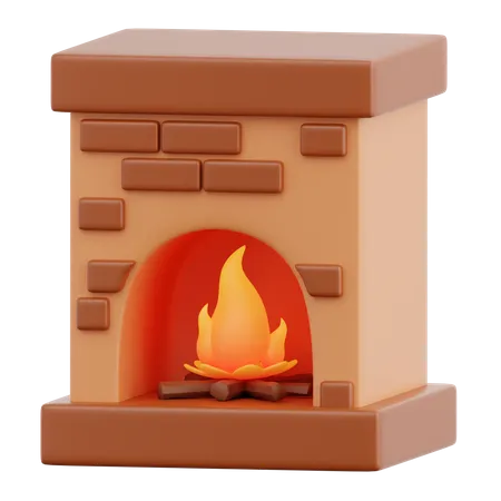 Cheminée  3D Icon