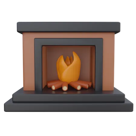 Cheminée  3D Icon