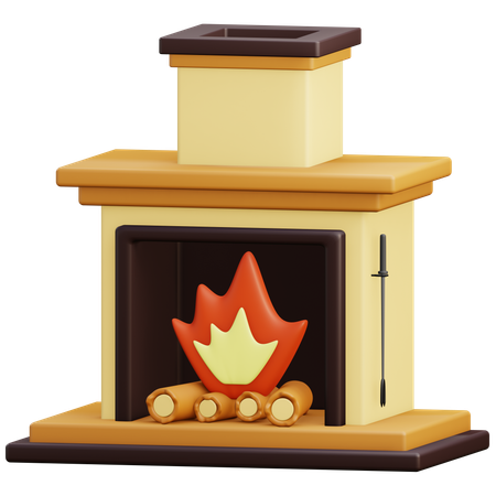 Cheminée  3D Icon