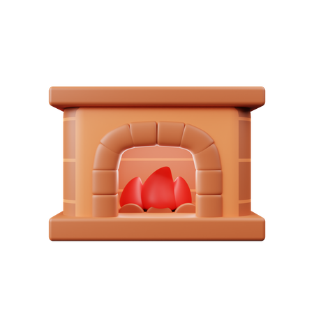 Cheminée  3D Icon