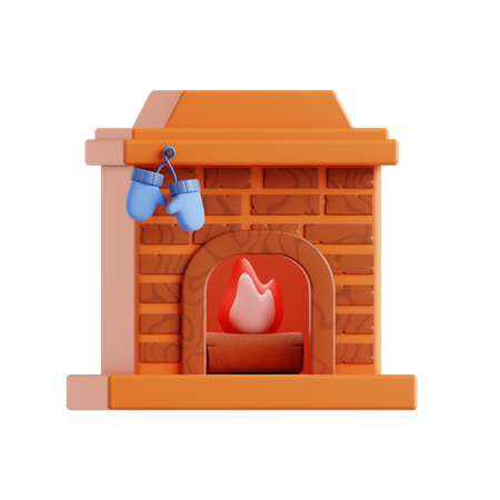 Cheminée  3D Icon