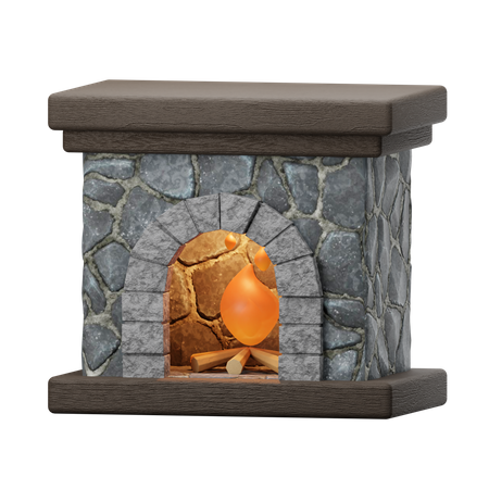 Cheminée  3D Icon