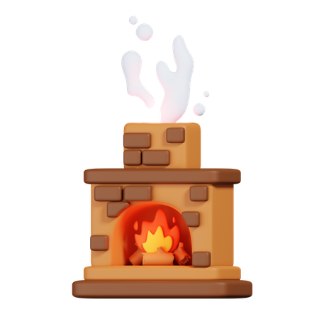 Cheminée  3D Icon