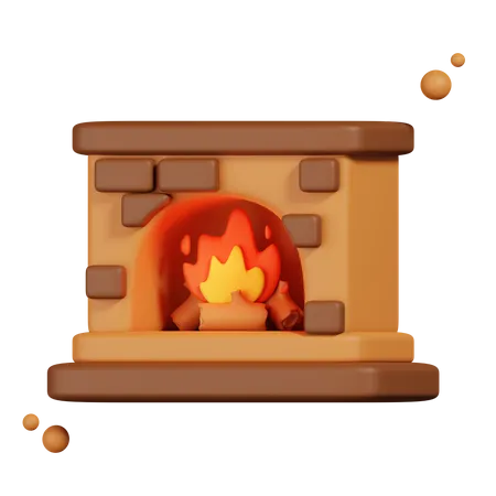 Cheminée  3D Icon